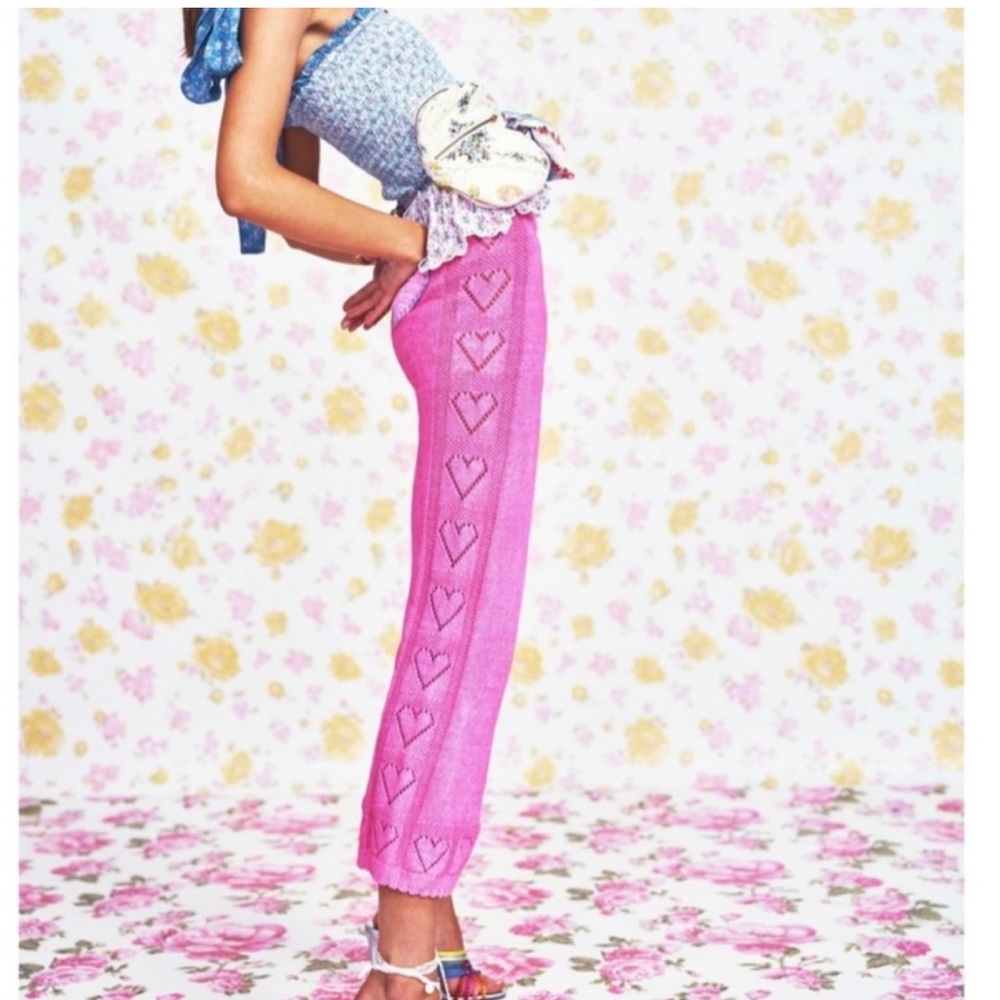 LoveShackFancy RARE Hot Pink Toro Pants EUC